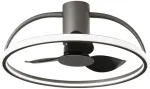 40W LED lubinis &scaron;viestuvas HADLEY, pilkas, CCT, su 11W ventiliatoriumi