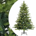 Dirbtinė Sulankstoma Kalėdų Eglutė 210 cm 300 LED &Scaron;ilta balta