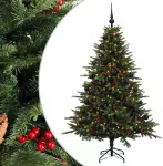 Dirbtinė kalėdinė eglutė su rutuliuku 150 cm 150 LED