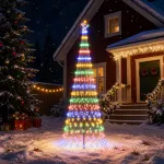 LED Kalėdų medis 300 cm 350 LED Įvairių spalvų Geležis Juoda