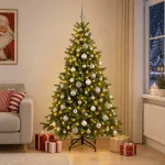 Dirbtinė kalėdinė eglutė su rutuliuku 210 cm 300 LED