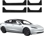 GrizzGlass Juoda techninė HeavyDuty Juodas danga slenksčiams, skirta Tesla Model 3 (2021-2025) [4w1] (GRZ20592)