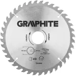 Graphite Diskinio pjūklo diskas, Widia, 185 x 30 mm, 40 dantų