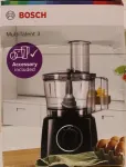 I&scaron;parduodama. Bosch Kitchen machine Multi Talent 3 MCM3110W 800 W Greičių skaičius 2 Bowl capacity 2 3 L Baltas PAŽEISTA PAKUOTĖ