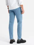 Vyri&scaron;ki &scaron;viesiai mėlyni slim fit džinsai su elastanu