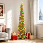I&scaron;&scaron;okanti LED Kalėdų eglutė su žvaigžde vir&scaron;ūnėje 180 cm