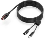 Htguoji 24 V maitinamas usb į usb type b 3 kontaktų brūk&scaron;ninių kodų skaitytuvo kabelis, 24 V vienas į tris maitinimo y skirstytuvo usb spausdintuvo duomenų kabelis, skirtas aures epson digipos epos pos sistemoms epos spausdintuvams (2 metrai)