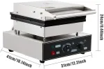 Vaflinė Yuewo nelimpantis elektrinis vaflių keptuvas, 1750 W, sidabro/juodos spalvos, modernus, nerūdijančio plieno