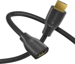 Hdmi 2.0 prailginimo kabelis 4k 60hz, 0.5m, paauksuoti kontaktai