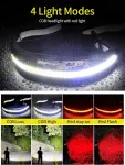 Cob Led priekinis žibintas su raudona &scaron;viesa, įkraunamas Usb
