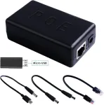 Geeekpi Gigabit Usb-c Poe skirstytuvas 48 V į 5 V Ieee802.3af maitinimas per ethernet, skirtas raspberry pi 4b+/3b+, plan&scaron;etiniams kompiuteriams, dropcam (48v į 5v 4a)