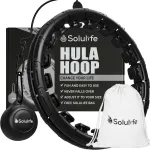 Hula lankas suaugusiems svorio metimui ir masažui, 24 dalių hula lankas svorio metimui, treniruoja klubus, kojas, sėdmenis, niekada nenukrentantis hoopie, hula lankas su svorio kamuoliu įsk.