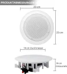 Kompiuterio kolonėlės Pyle pora 6.5" bluetooth įleidžiamų į sieną/lubas 2 krypčių universali namų garso kolonėlių sistema spyruokliniai greiti sujungimai polipropileno kūgio polimero auk&scaron;tų dažnių garsiakalbis stereo garsas 200 vatų (pdicbt652rd)