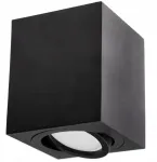 Luminex Lumiled Amat - L juodas kvadratinis reguliuojamas halogeninis spot &scaron;viestuvas Gu10 11,5cm