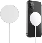 Yctze magnetinis belaidis įkroviklis, belaidis 15w įkrovimo padėklas, skirtas iphone, qi sertifikuoti belaidžiai telefono įkrovikliai, suderinami su ios 13, 13 pro, 13 pro max, 13 mini, 12, 12 pro (baltas)