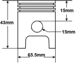 Other CILINDRAS HONDA CB 250 65.5mm ROMET CRS/ZK HW
