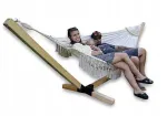 Rėmo ir hamako komplektas 2os boho ecru ne&scaron;iojamas komplektas comfort zone iki 280 kg