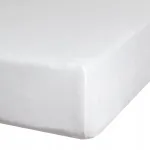 Eurofirany Baltas jersey paklodė su guma 140x200 +30cm, medvilnės trikotažas