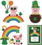 Delorigin patrick's day pig pjovimo &scaron;tampai, pagaminti i&scaron; anglinio plieno, trafaretai kortelių gamybai, reljefiniai trafaretai, rėmelių pjovimo &scaron;tampai, naujienos, skirtos scrapbooking amatų popieriaus atvirukams