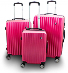 Kelioninis Barut 3 lagaminų rinkinys su 360&deg; ritinėlių sistema, aviečių spalva, 47-115 l, 2,70-4,15 kg