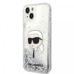 Apple iPhone 14 Pro Max Karl Lagerfeld dėklas Glitter Karl`s Head (KLHCP14XLNKHCH) sidabrinės spalvos