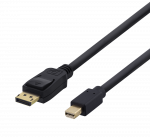 Kabelis DELTACO DisplayPort į mini DisplayPort, 4K UHD, 2m, juodas / DP-1121-K / 00110006