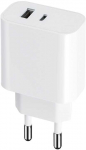 Maxlife MXTC-06 PD QC įkroviklis 1x USB-C 1x USB 30W baltos spalvos