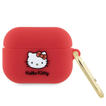 Dėklas &bdquo;Apple AirPods Pro 1&ldquo; ausinių silikoninė 3D &bdquo;Hello Kitty&ldquo; galvutė (HKAP3DKHSF)