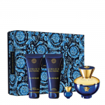 Kvepalų rinkinys moterims Versace Dylan Blue Pour Femme (EDP, 100 ml + EDP, 5 ml + kūno losjonas, 100 ml + du&scaron;o želė, 100 ml)