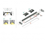 LED juostos pavir&scaron;inis profilis SURFACE10.v2, juodas, 2m