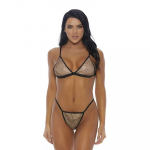 Forplay Sea Gold Bikini Set S - Shimmering Rhinestone Swimwear