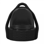 Doc Johnson Rock Solid EZ Top Cap Large Juodas - Leak-Proof One-Handed System