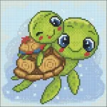 Hobilt Little Turtles 20х20 Deimantinio Paveikslo komplektas Cs2536