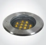 12x1,5W LED įleidžiamas į žemę lauko &scaron;viestuvas, plieno sp., 3000K, IP67, reguliuojamas &scaron;viesos kampas, 69074C/W