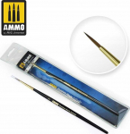 AMMO by MIG Jimenez AMMO MIG - Profesionalus teptukas apvalus 2 naturalūs &scaron;ereliai "MARTA KOLINSKY", 8603