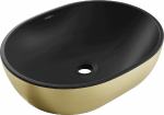 Praustuvas Mexen Viki 48 cm, Juodas matt/Gold lines