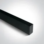 LED magnetinis bėgelis MAXI, juodas, 48V, 3m, 42003/B. Komplektuojamas su 2vnt. užbaigimų ir apsauginiu dangteliu