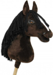 Super Hobby Horse Medinis žirgas su kotu &ndash; tamsiai rudas, premium