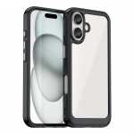 Hurtel Outer Space dėklas skirtas Apple iPhone 16e Flexible Frame dėklas - juodos spalvos