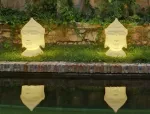 7W LED pastatomas lauko &scaron;viestuvas GOA 40, E27, A60, baltas, 6000K, IP65, parduodamas su lempute