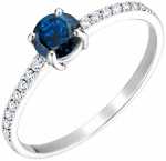 Sidabrinis žiedas su London topazu ir cirkoniais Brasco 60724