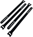 Kabelių rai&scaron;teliai su lipnia juosta ir kilpele, ilgis 300 mm, plotis 20 mm, juodi (10 vnt. pakuotėje) ALANTEC