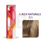 "Wella Professionals Color Touch Rich Naturals" profesionalūs demi-permanentiniai plaukų dažai su daugialypiu efektu 7 1 60 ml