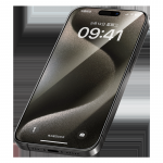 Benks apsauginis stiklas Arc Shield Full Coverage skirtas Apple iPhone 15 Pro juodos spalvos