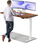 Elektrinis Reguliuojamo: Auk&scaron;čio stalas Desktronic HomePro Rie&scaron;utmedžio masyvas/Baltas, 160x80cm, Dvigubas motoras, USB ir USB-C įkrovimo lizdai