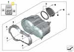 Originalus BMW K50 K51 mažų detalių rinkinys priekinio žibinto OEM 63128526014
