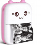 Mažas spausdintuvas kačiukas rožinis happy people DU-13