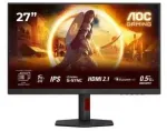Monitorius AOC sertifikuotas U27G4R 27 colių greitas IPS UHD, 16:9, 120 Hz, 1 ms, 3840 x 2160, 400 cd/m2, 2x HDMI, juodas