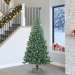 Kalėdų eglutė su 300 LED s stovu Žalia 240 cm PVC