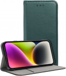 Dėklas su klapką na Xiaomi Redmi NOTE 15 5G Smart Magneto ciemnozielone